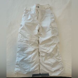 Girl’s Columbia White Snow Pants